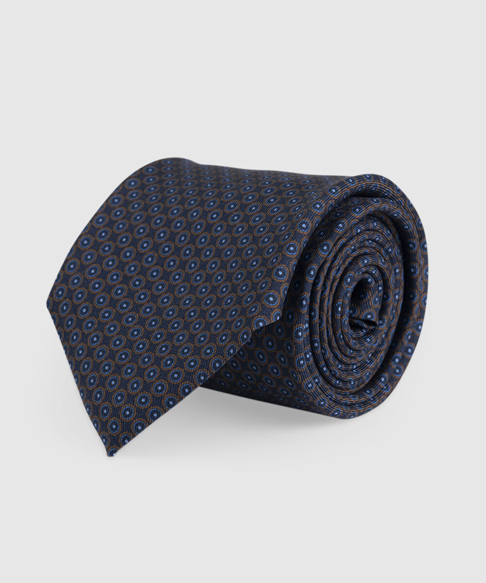 Blue navy 3-Fold Silk Tie