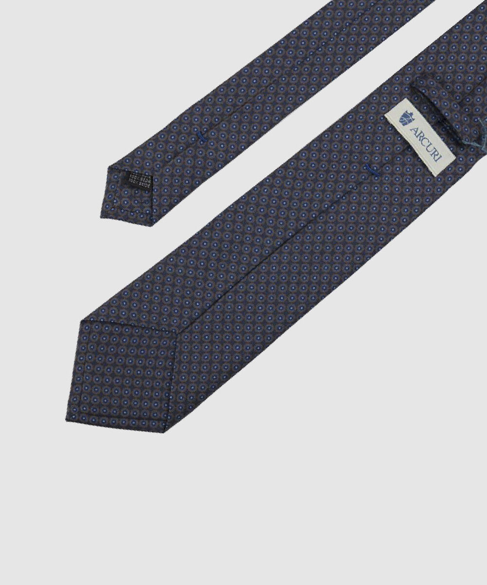 Blue navy 3-Fold Silk Tie - Image 2