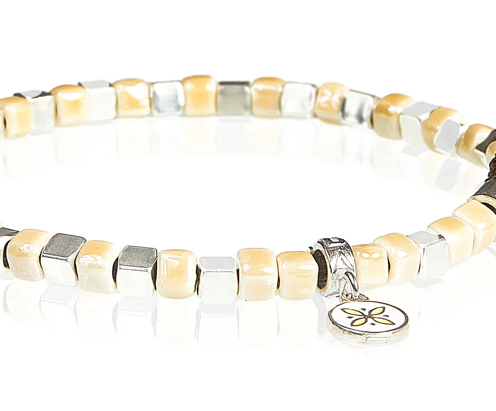 Gerba Silver Ceramic Bracelet CS01