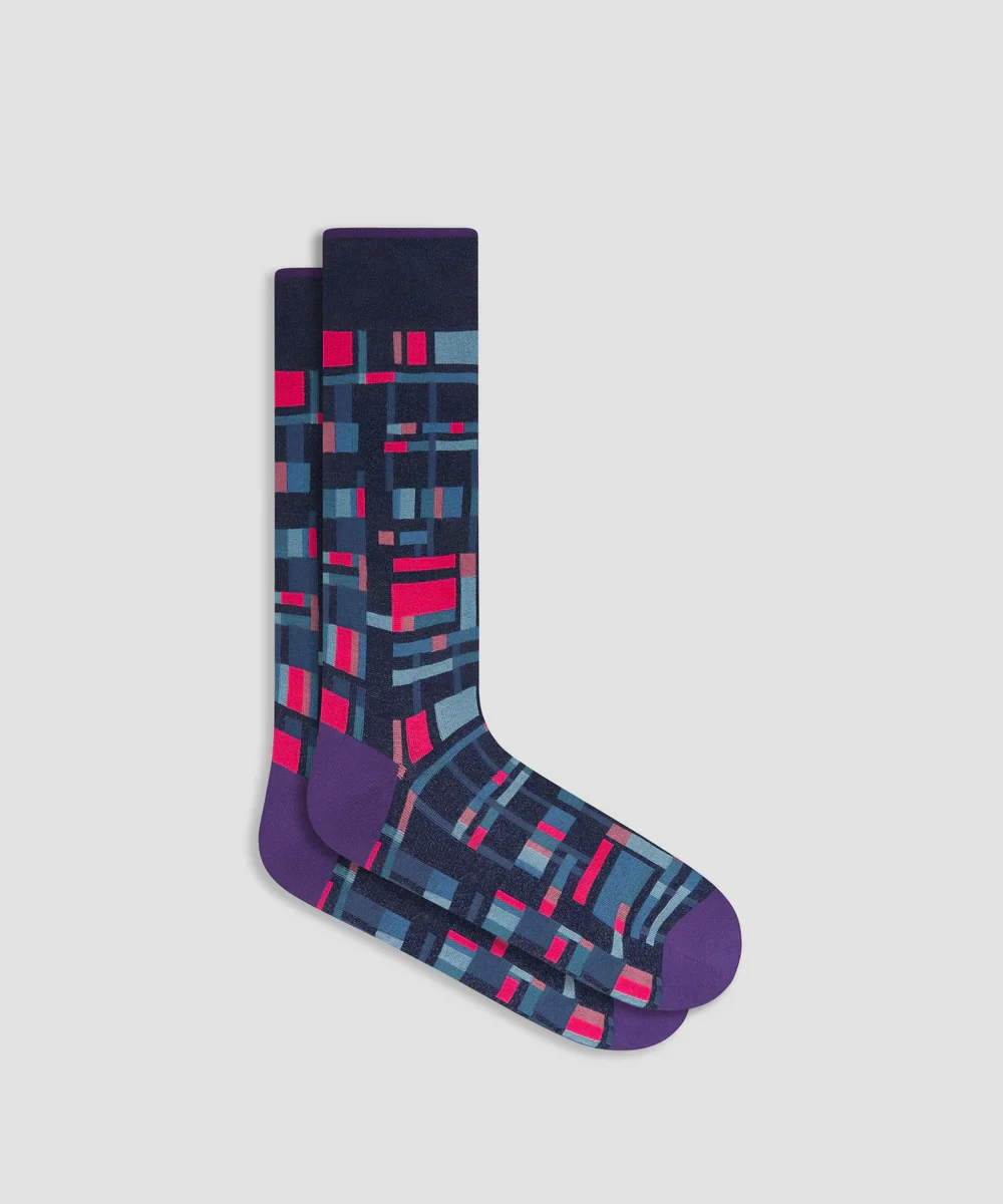 Geometric Mid-Calf Sock