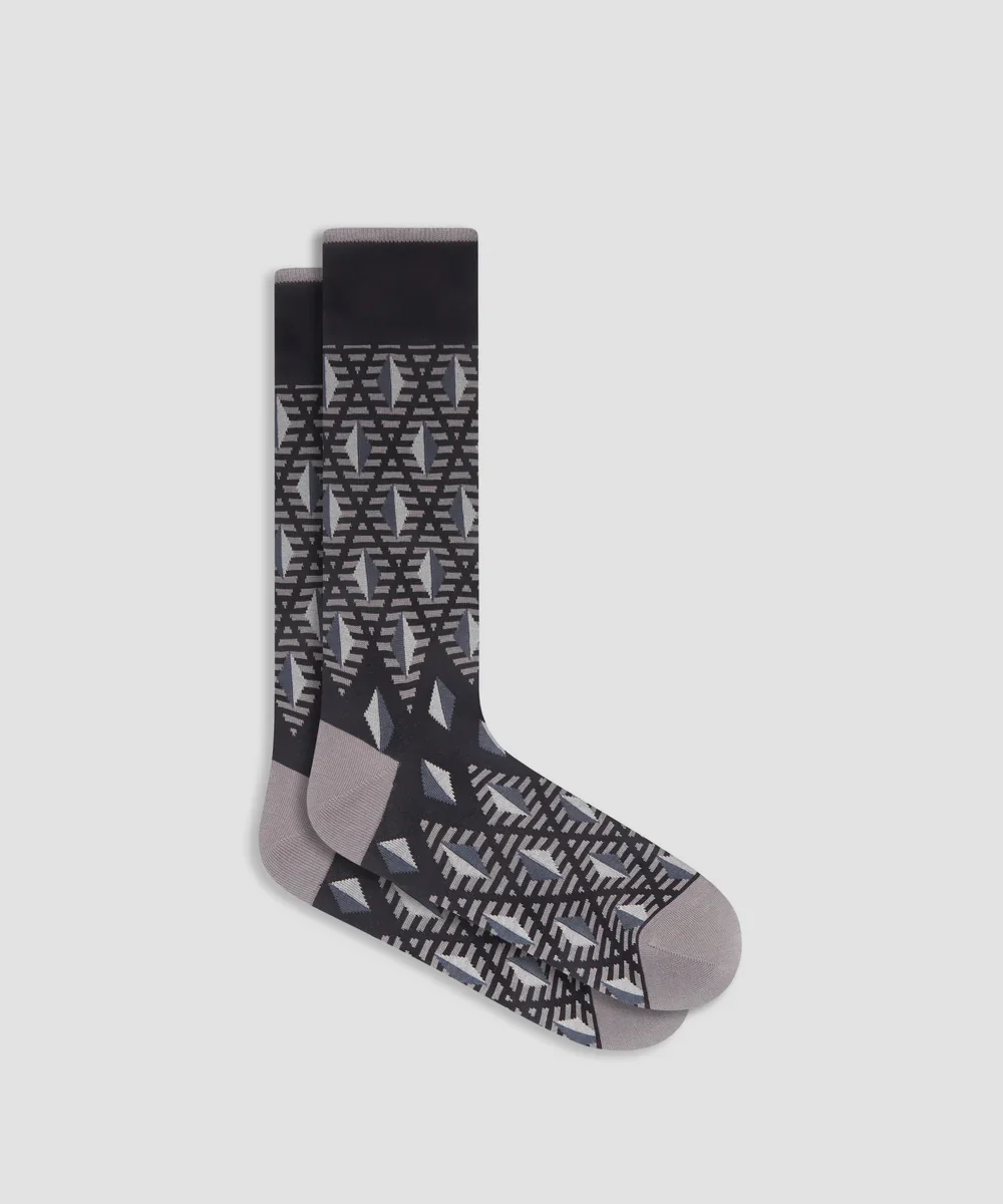 Geometric Mid-Calf Sock