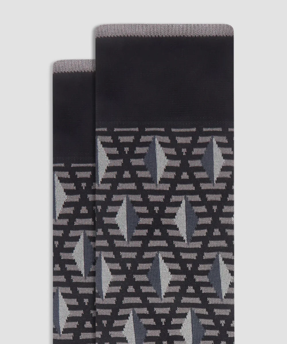 Geometric Mid-Calf Sock - Image 2