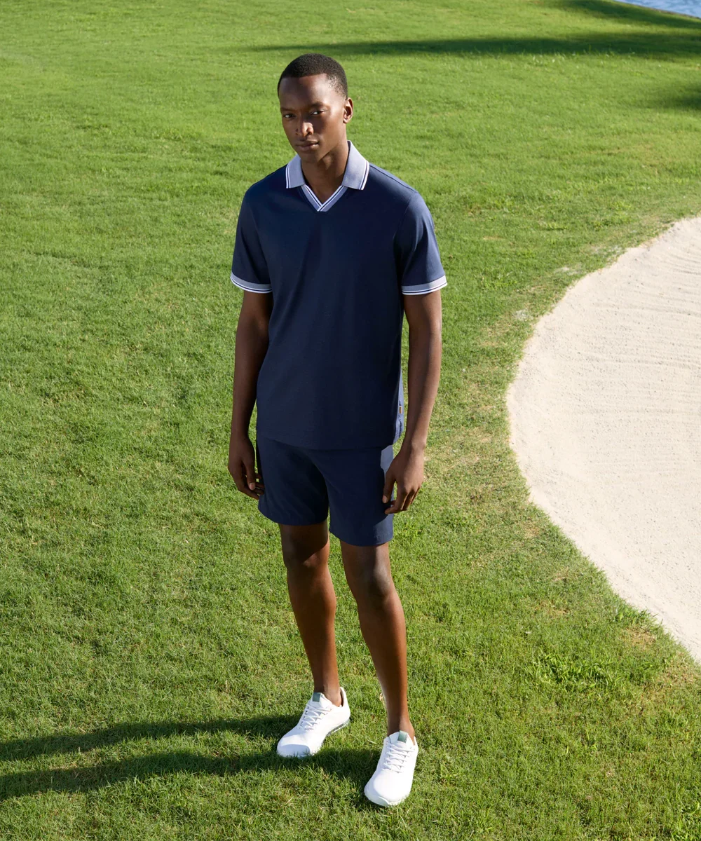 Solid Johnny Collar Polo Shirt