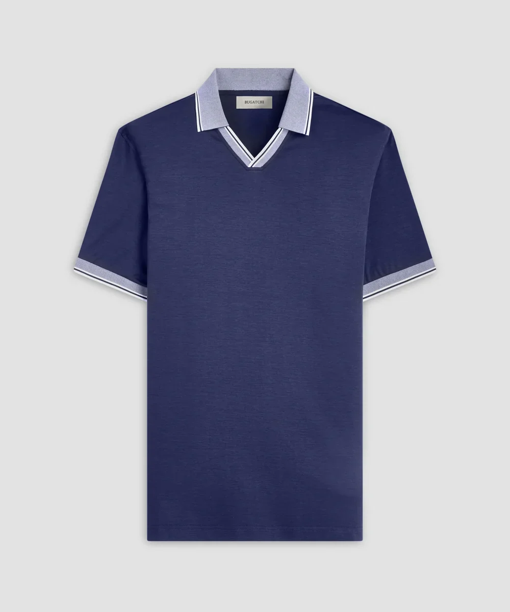Solid Johnny Collar Polo Shirt - Image 10