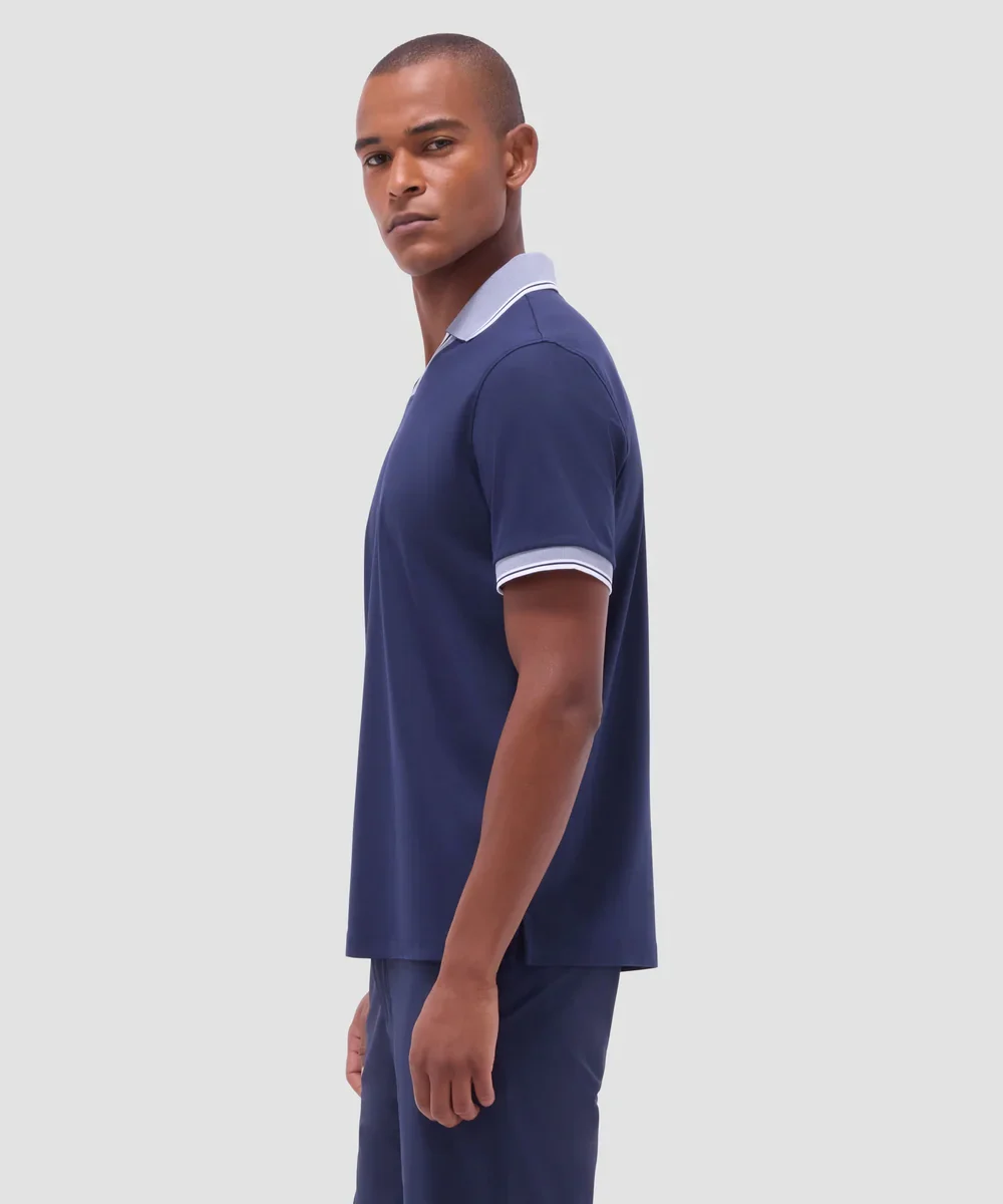Solid Johnny Collar Polo Shirt - Image 9