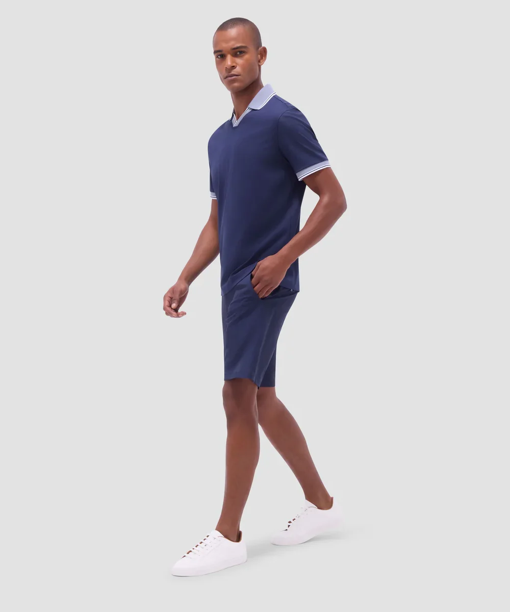 Solid Johnny Collar Polo Shirt - Image 7