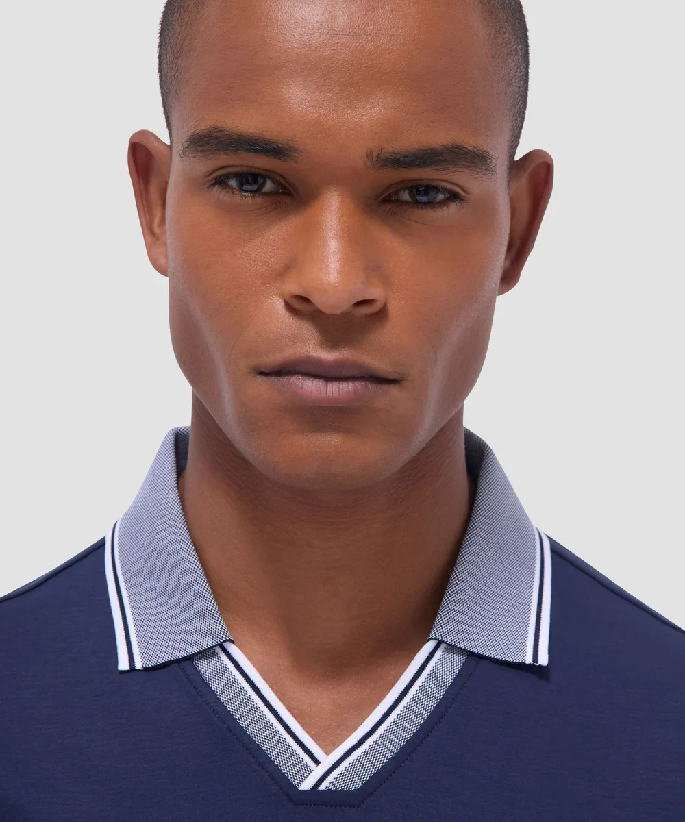 Solid Johnny Collar Polo Shirt - Image 5