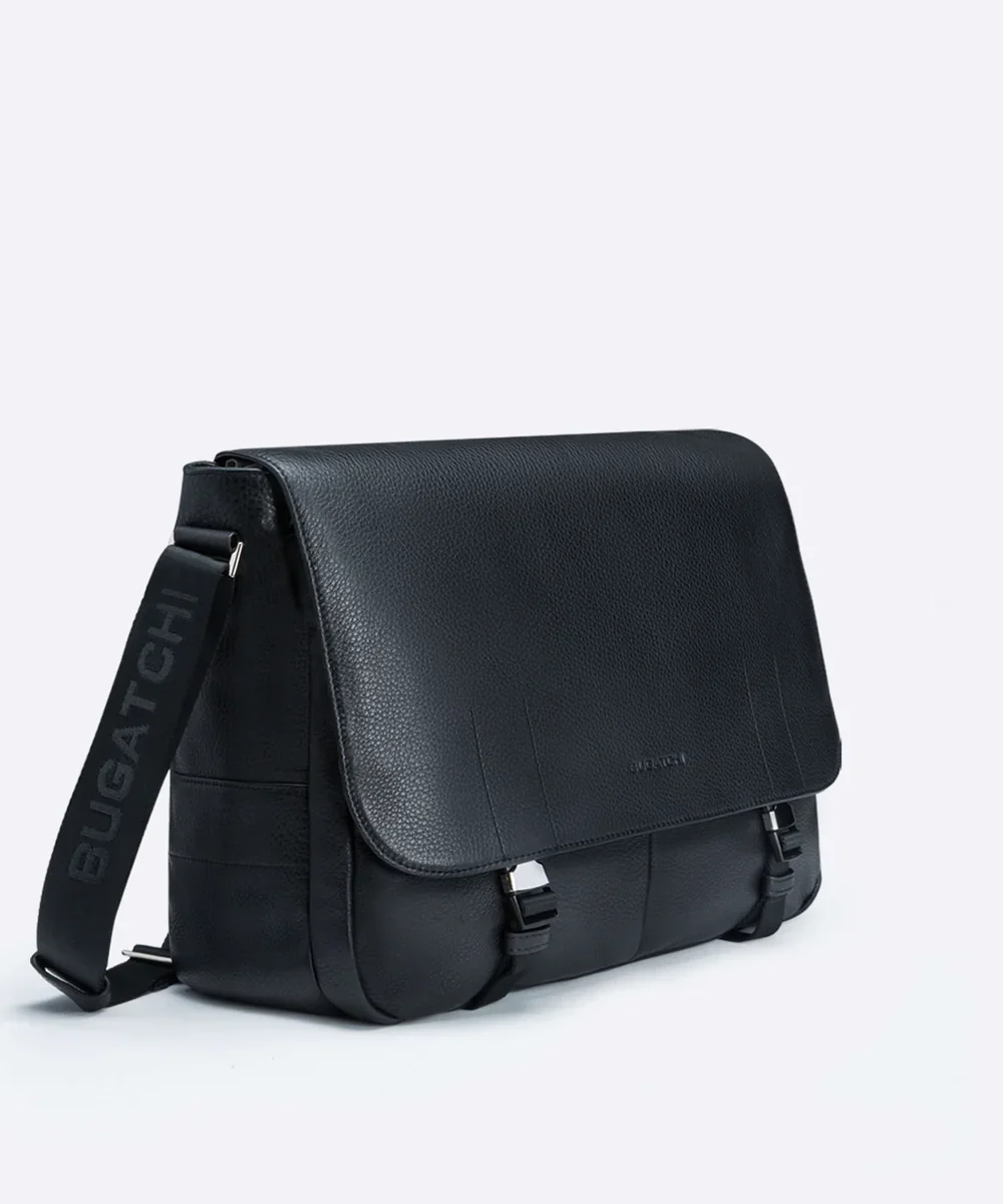 Pebble Leather Messenger Bag - Image 2