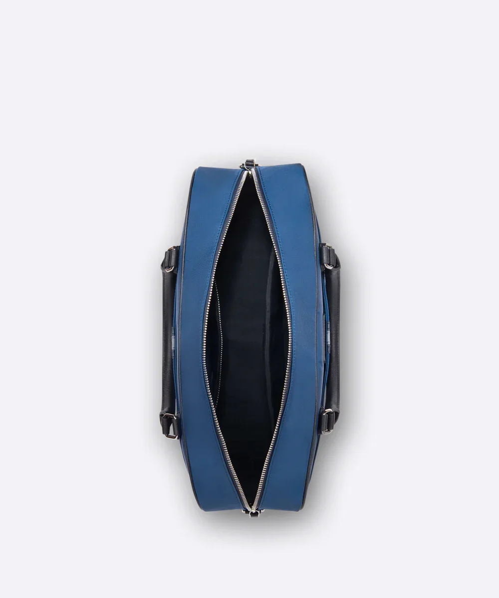 Nylon Briefcase with Leather Trim - Image 2