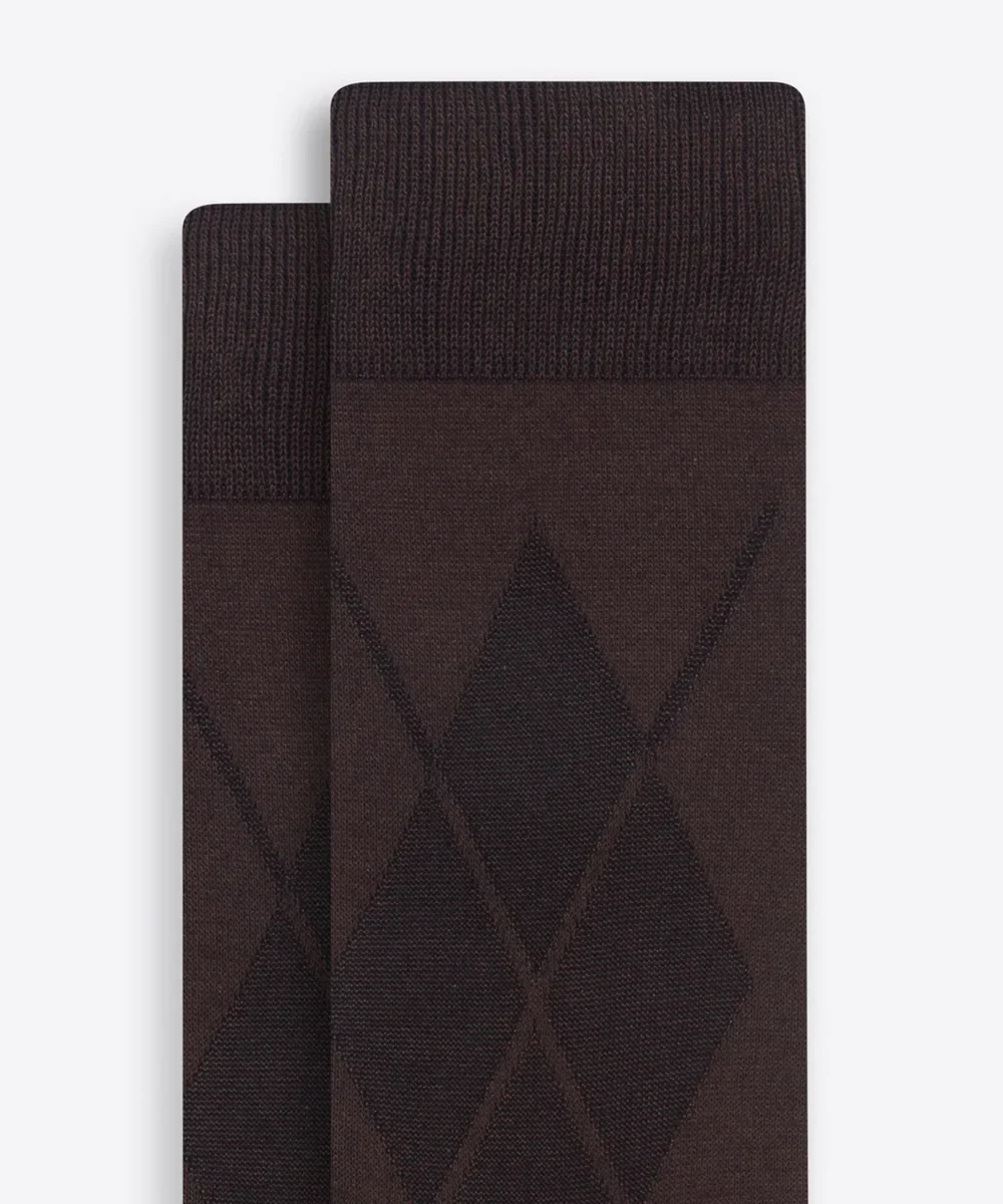 Tonal Argyle Mid-Calf Socks - Image 2