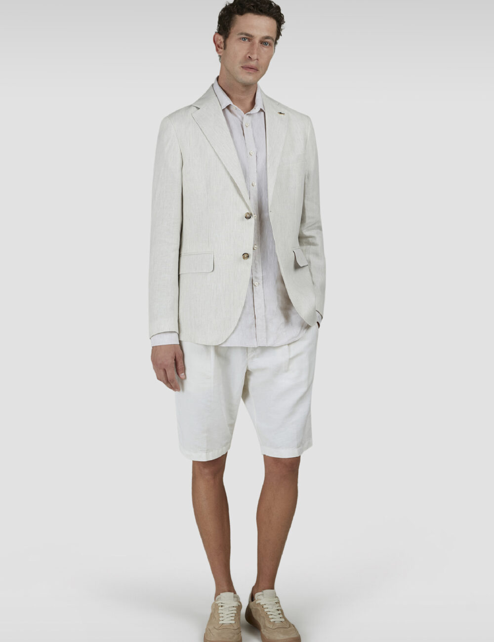 Linen shirt with French collar - Image 2