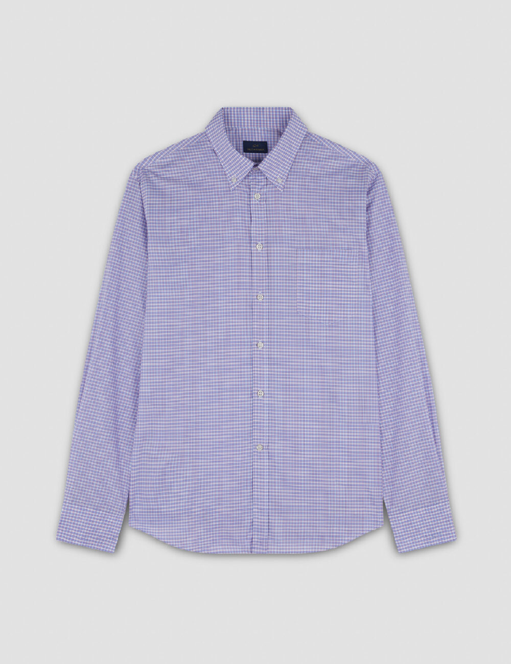 Cotton shirt with check pattern