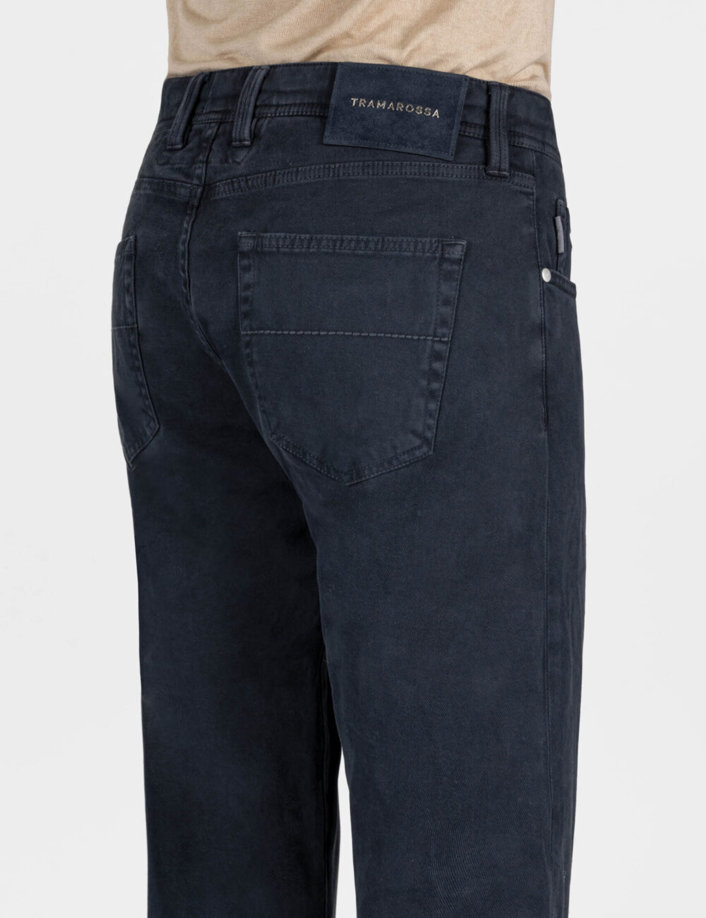 LEONARDO BUTTONS REGULAR DARK BLUE COTTON BULL JEANS - Image 5