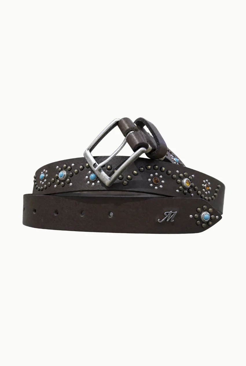 Handmade Leather Belt with Studs